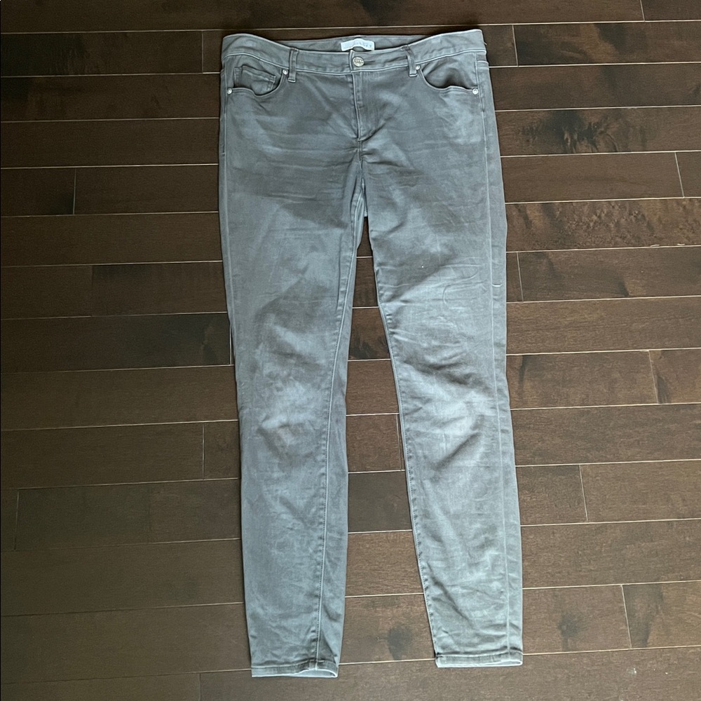 LOFT Gray Skinny Stretch Jeans/Jeggings Sz 8